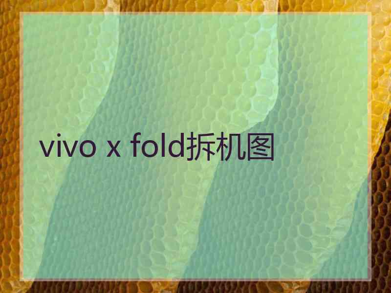 vivo x fold拆机图