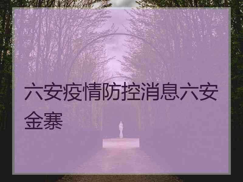 六安疫情防控消息六安金寨