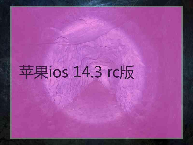 苹果ios 14.3 rc版