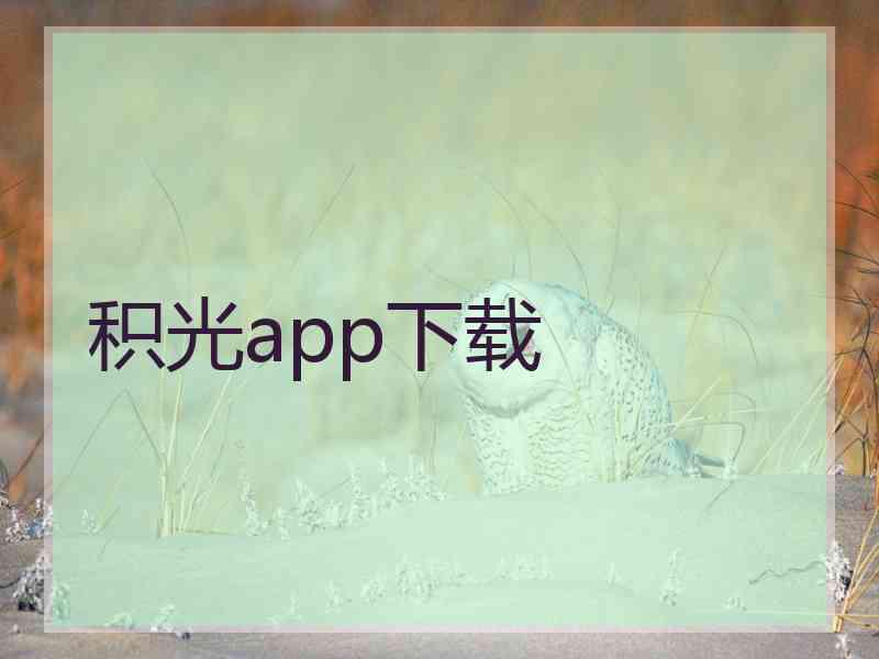 积光app下载