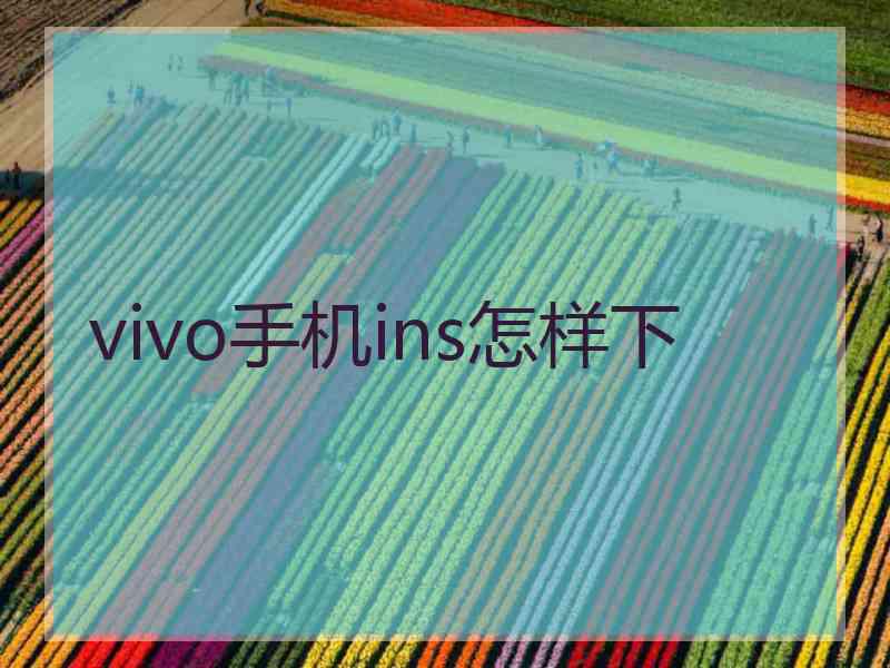 vivo手机ins怎样下