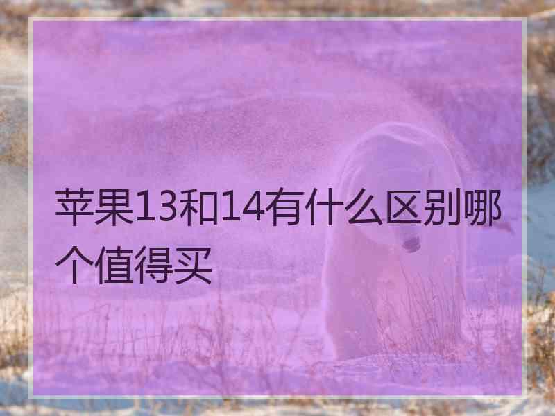 苹果13和14有什么区别哪个值得买