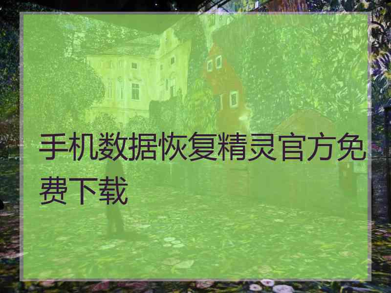 手机数据恢复精灵官方免费下载