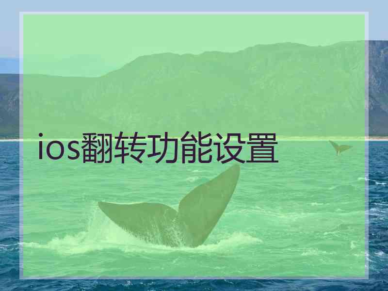 ios翻转功能设置