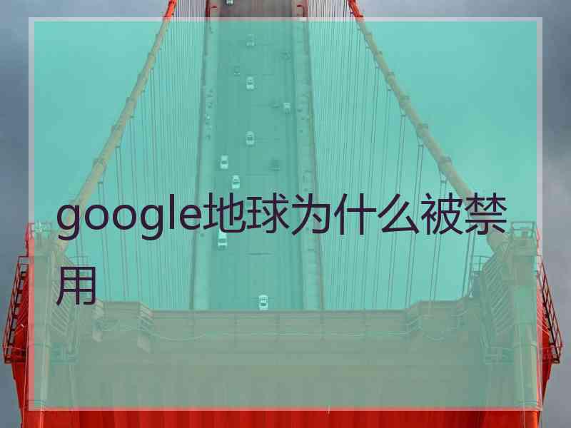 google地球为什么被禁用