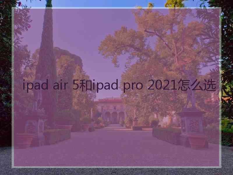 ipad air 5和ipad pro 2021怎么选