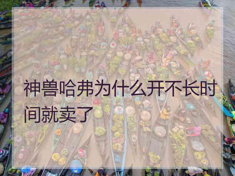 神兽哈弗为什么开不长时间就卖了