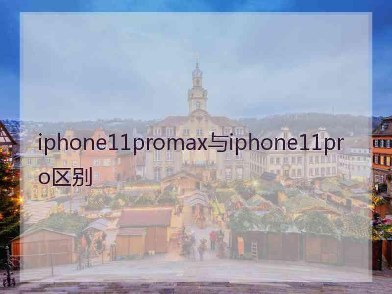 iphone11promax与iphone11pro区别