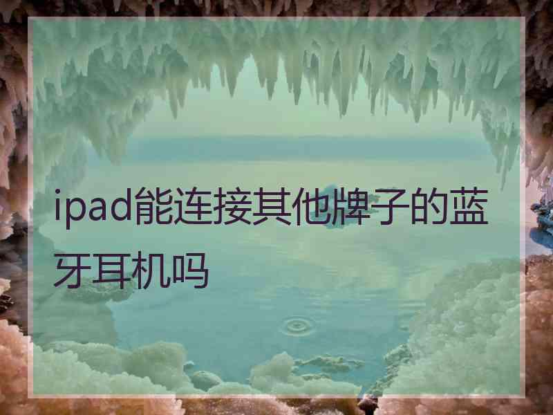 ipad能连接其他牌子的蓝牙耳机吗