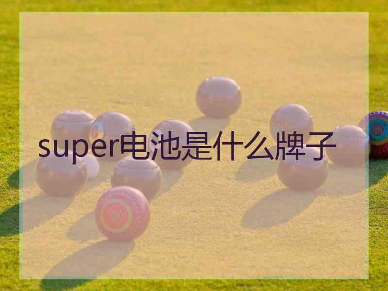 super电池是什么牌子