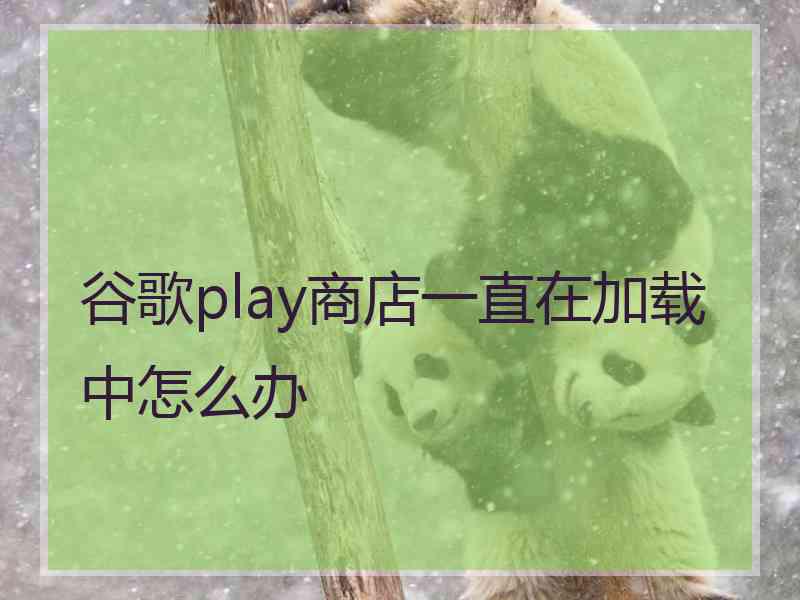 谷歌play商店一直在加载中怎么办