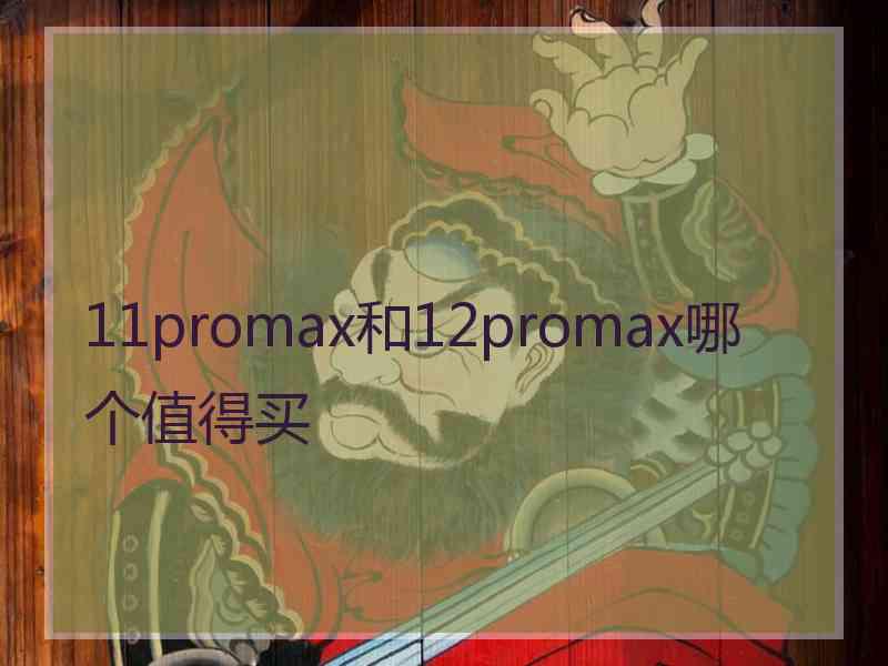 11promax和12promax哪个值得买