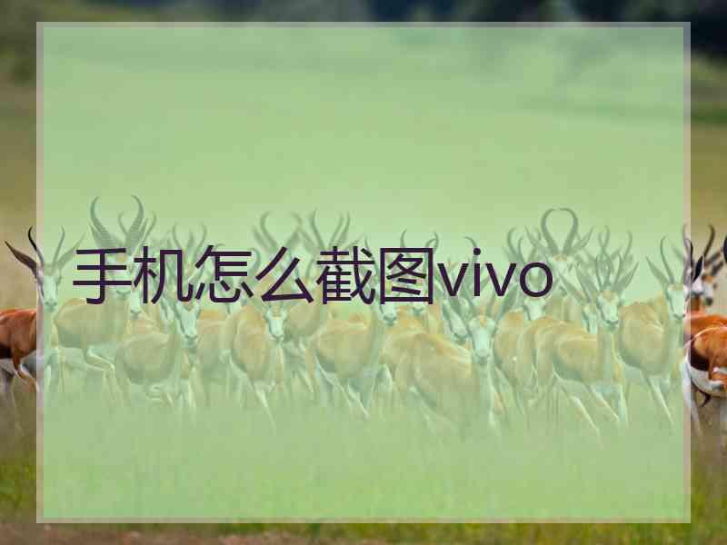 手机怎么截图vivo