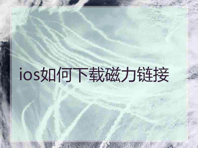 ios如何下载磁力链接