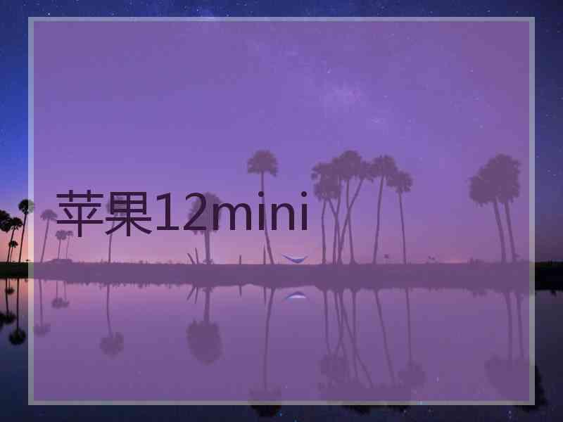 苹果12mini