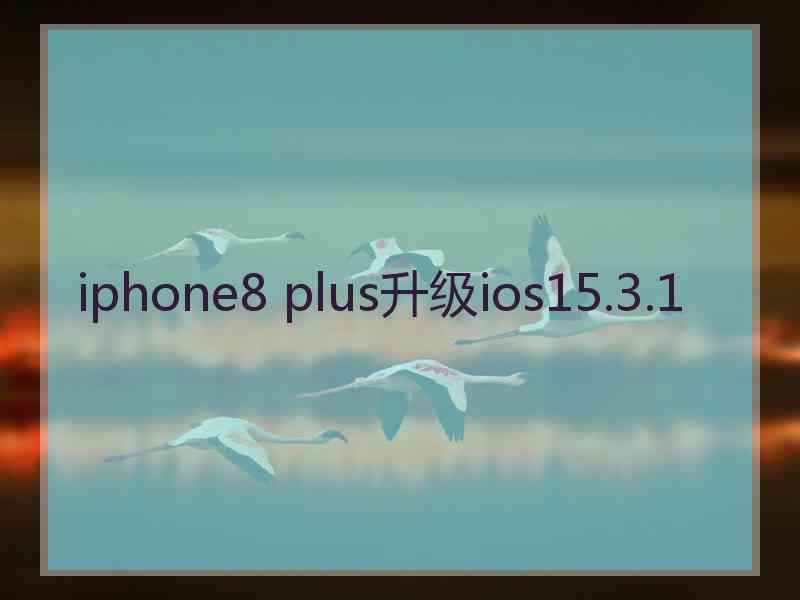 iphone8 plus升级ios15.3.1