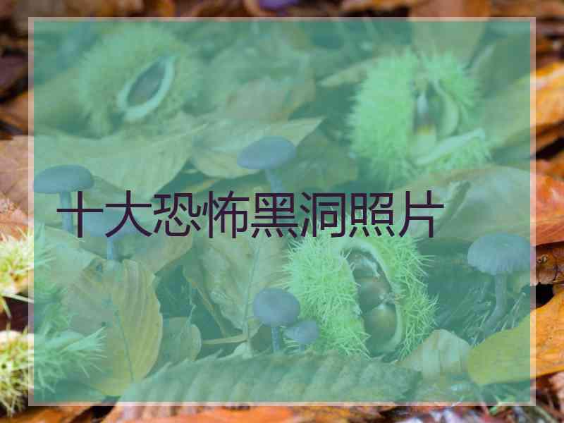 十大恐怖黑洞照片