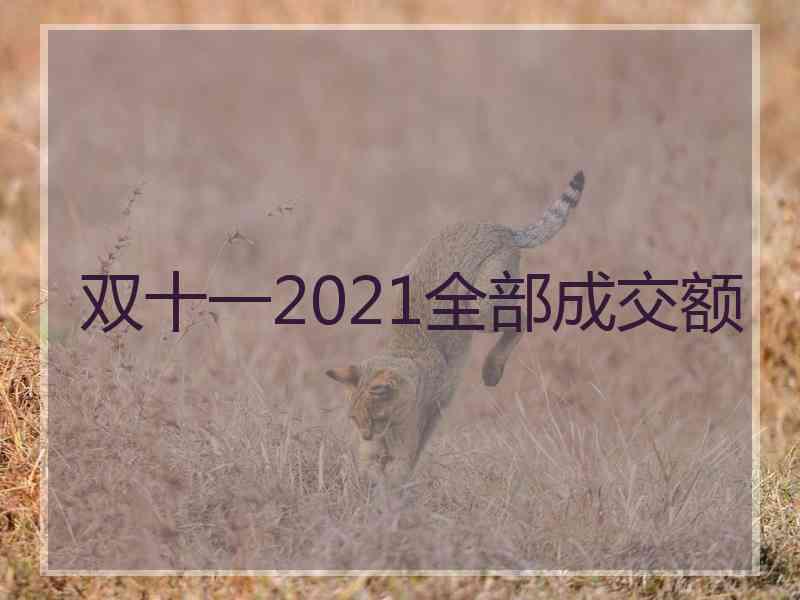 双十一2021全部成交额