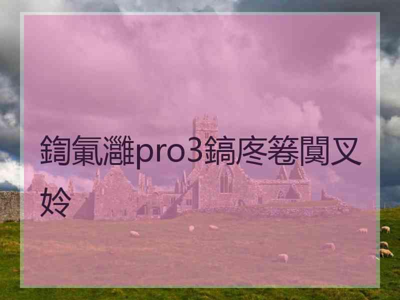 鍧氭灉pro3鎬庝箞闃叉姈