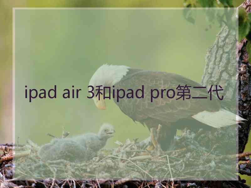 ipad air 3和ipad pro第二代