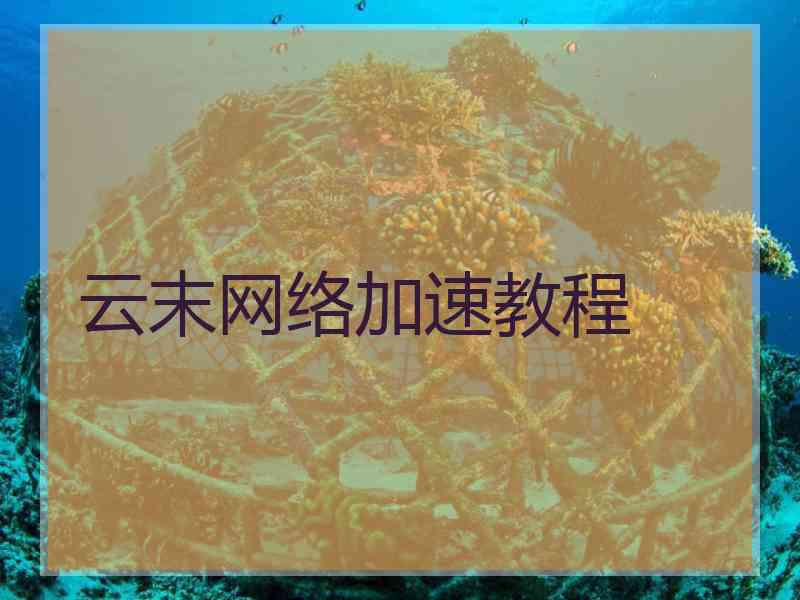 云末网络加速教程