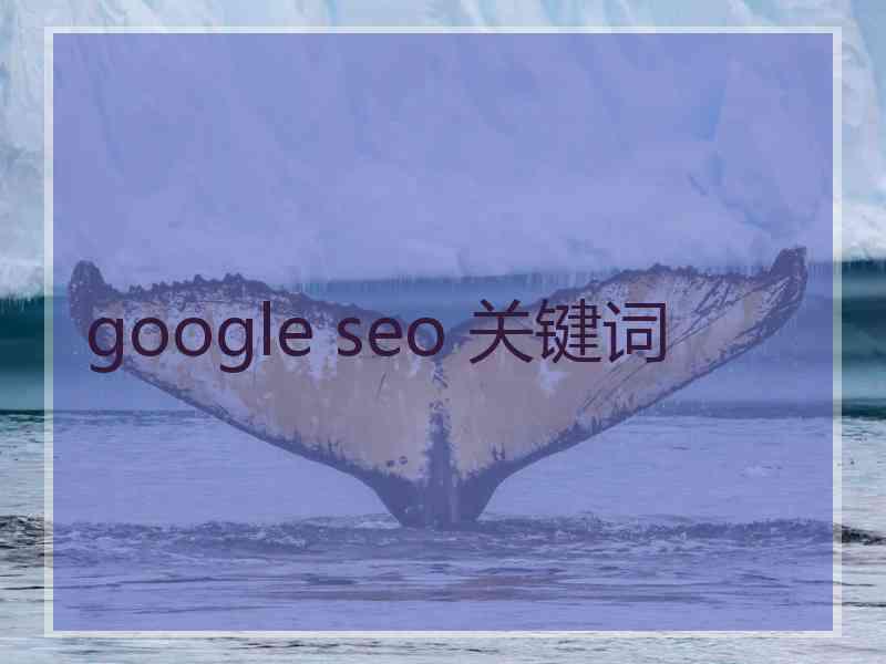 google seo 关键词