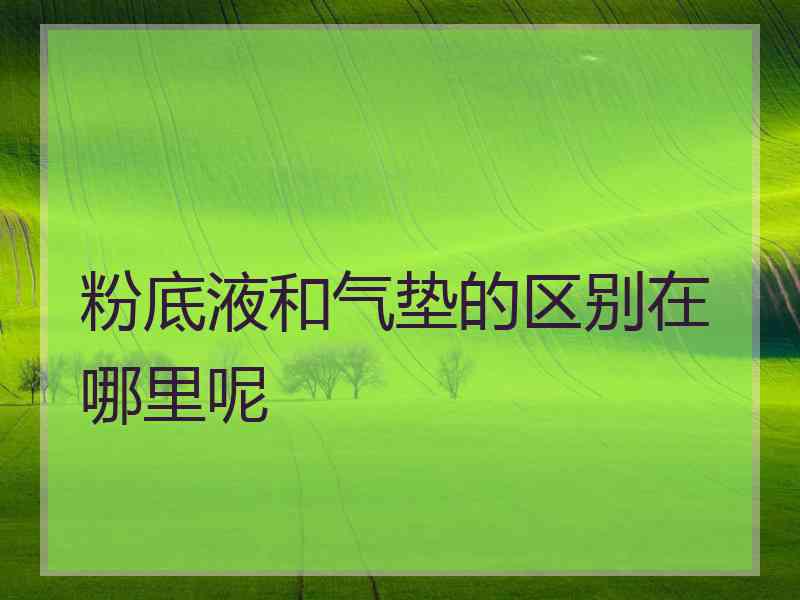 粉底液和气垫的区别在哪里呢