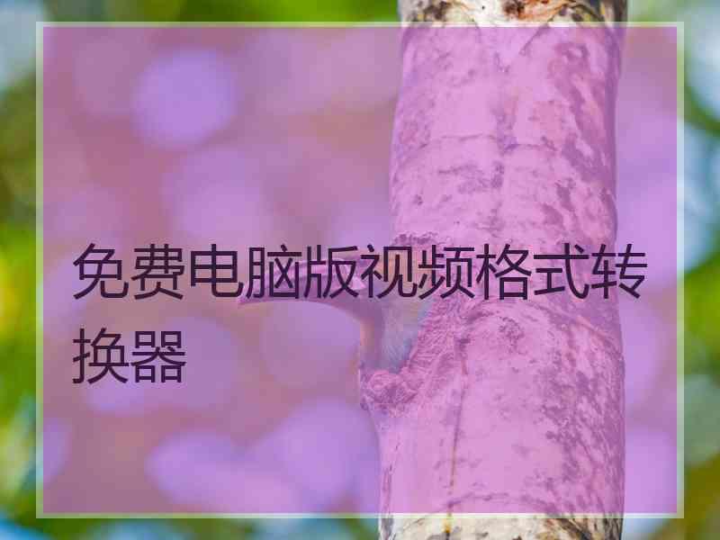 免费电脑版视频格式转换器