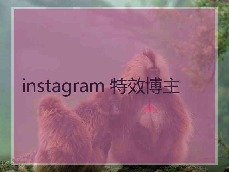 instagram 特效博主