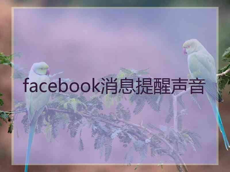 facebook消息提醒声音