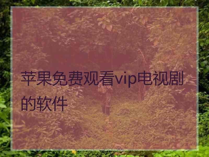 苹果免费观看vip电视剧的软件