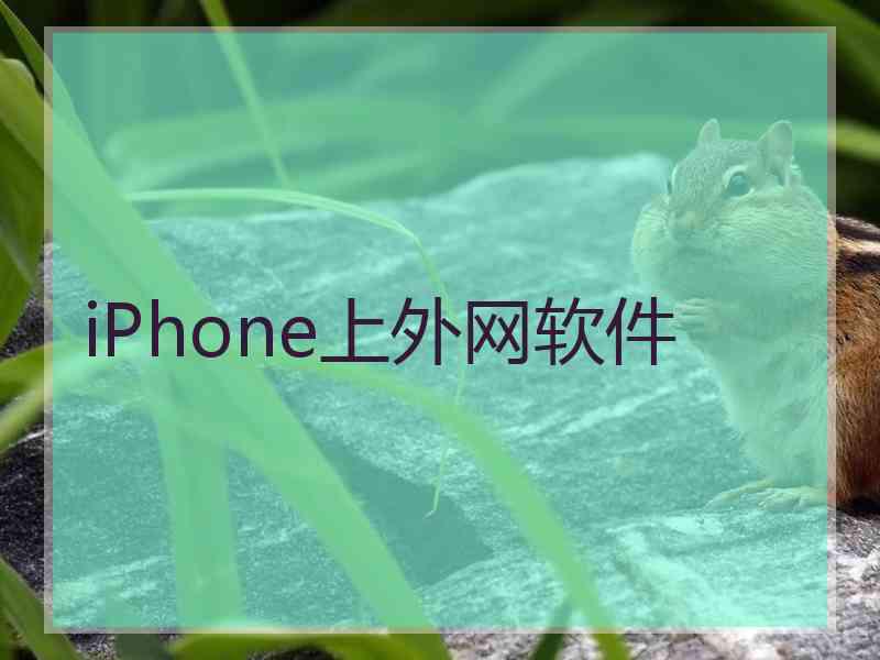 iPhone上外网软件