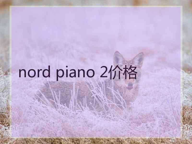 nord piano 2价格