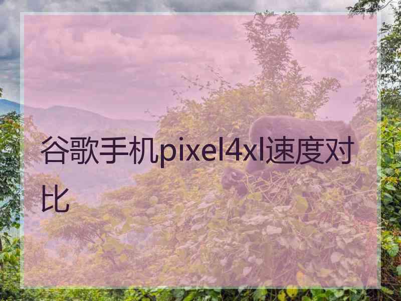 谷歌手机pixel4xl速度对比