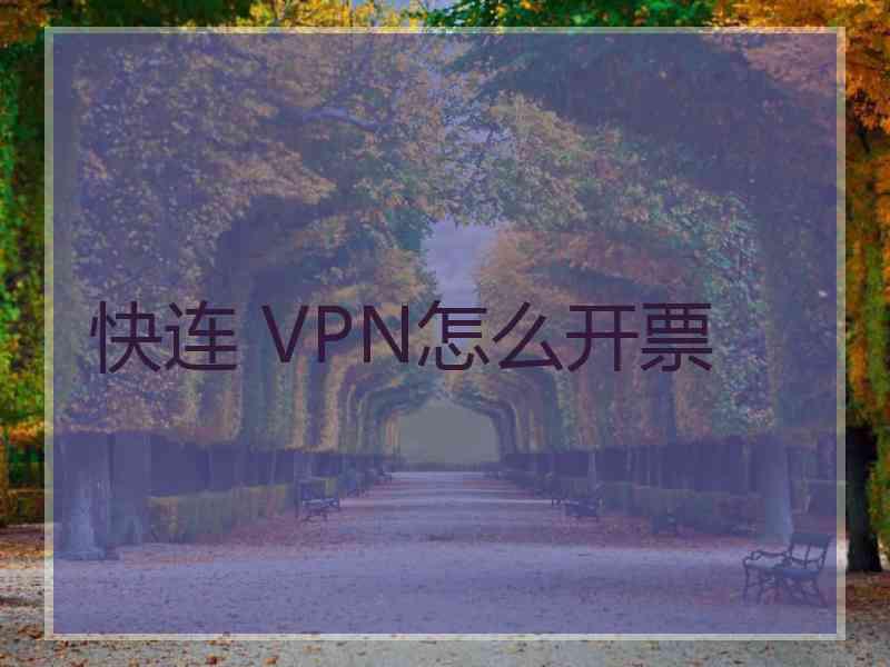 快连 VPN怎么开票