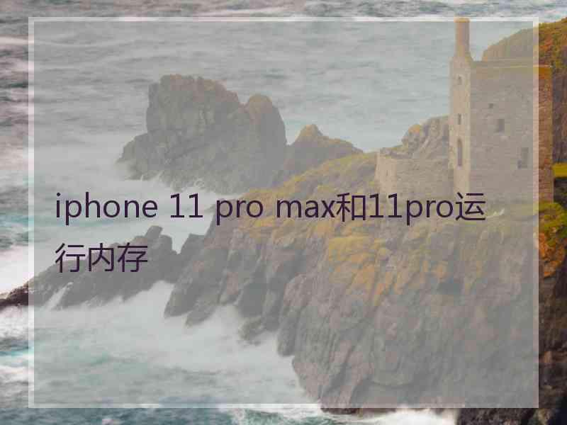 iphone 11 pro max和11pro运行内存