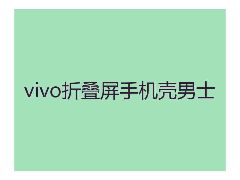 vivo折叠屏手机壳男士