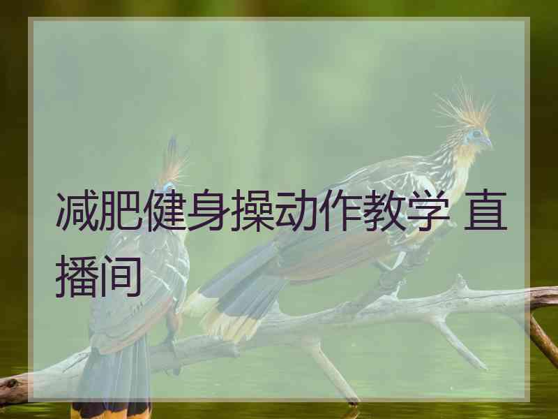 减肥健身操动作教学 直播间