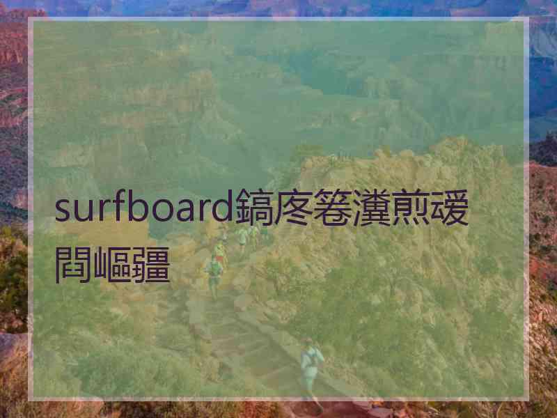 surfboard鎬庝箞瀵煎叆閰嶇疆