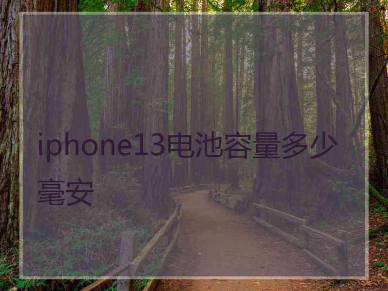 iphone13电池容量多少毫安