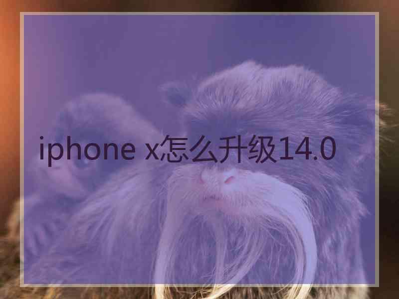 iphone x怎么升级14.0