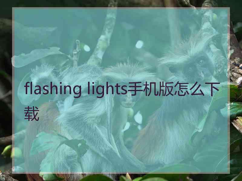 flashing lights手机版怎么下载