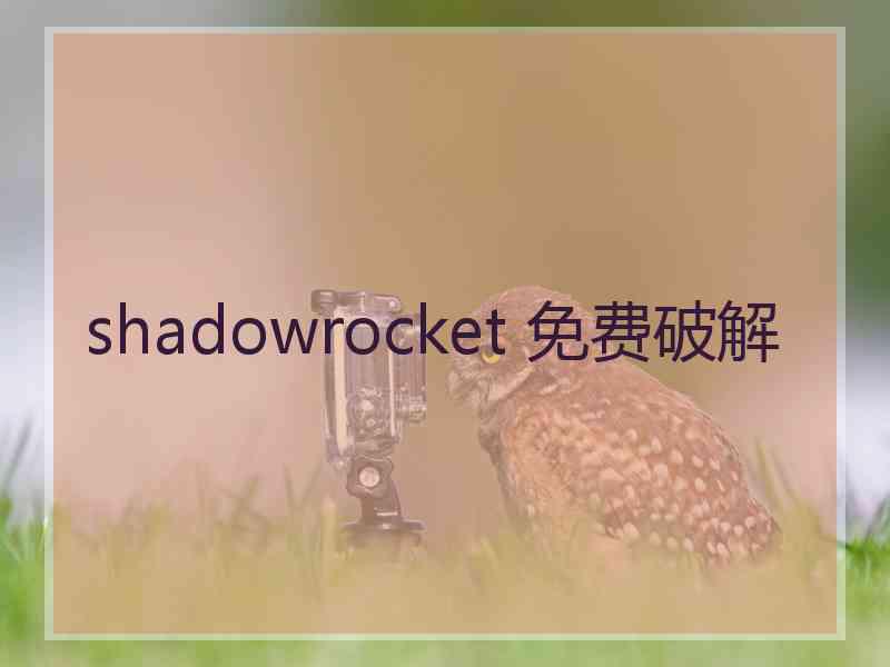 shadowrocket 免费破解