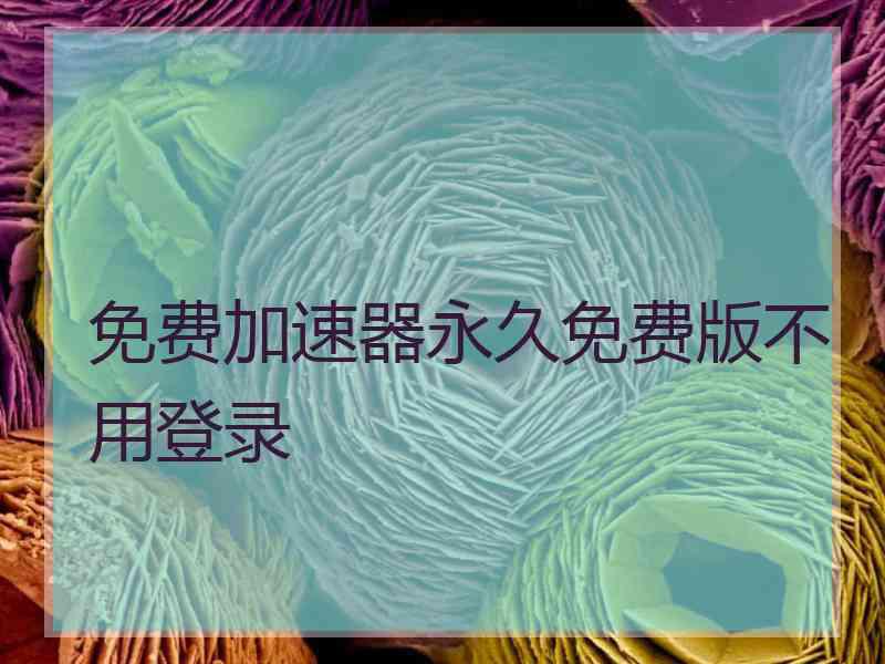 免费加速器永久免费版不用登录