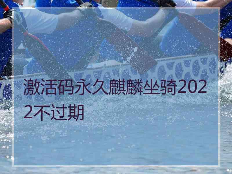 激活码永久麒麟坐骑2022不过期