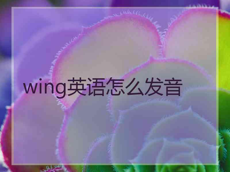 wing英语怎么发音