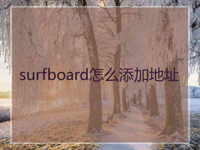 surfboard怎么添加地址