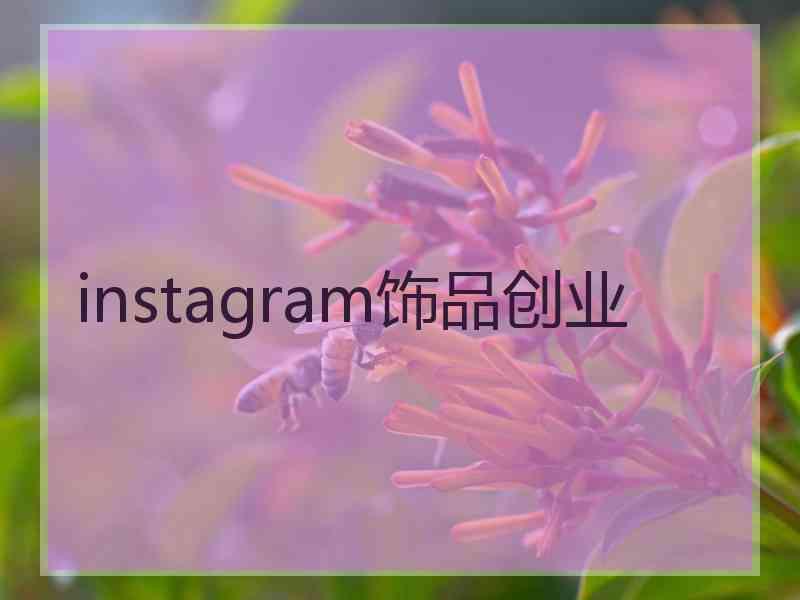 instagram饰品创业