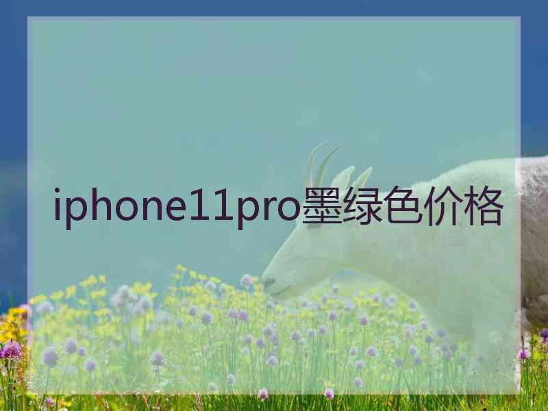 iphone11pro墨绿色价格