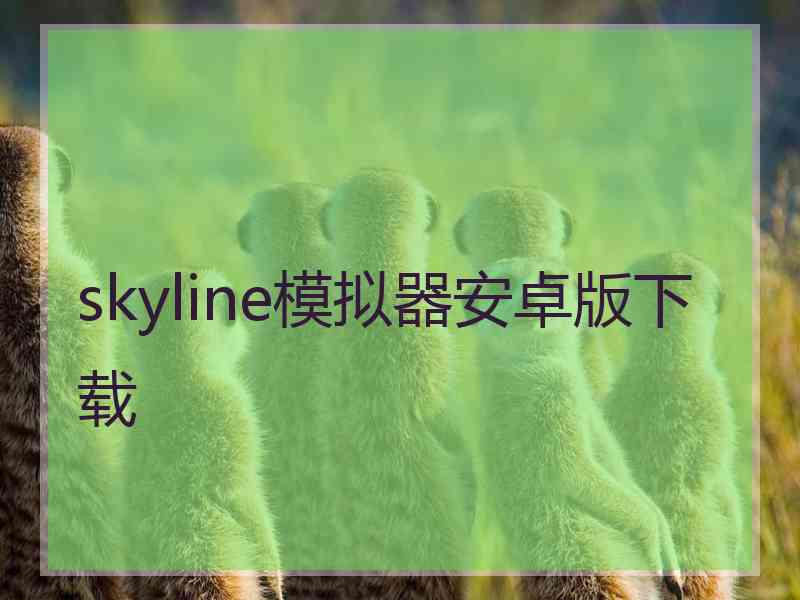 skyline模拟器安卓版下载